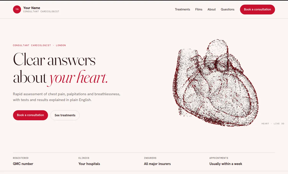 Cardiology website template