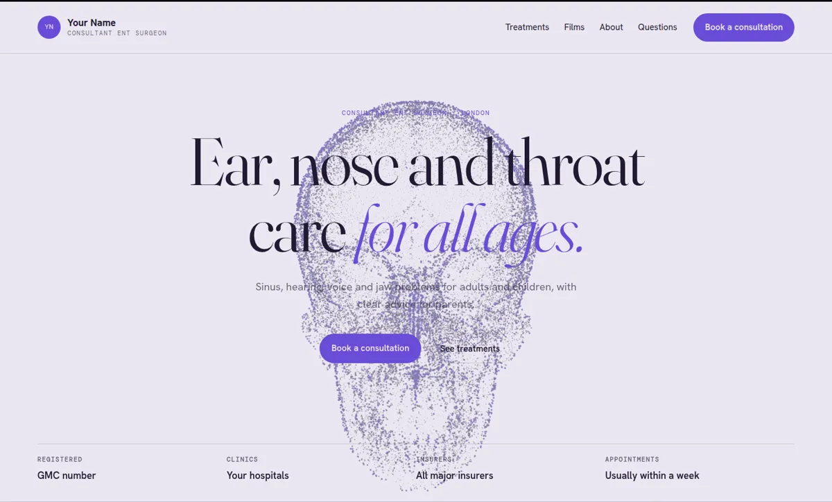 ENT & maxillofacial website template