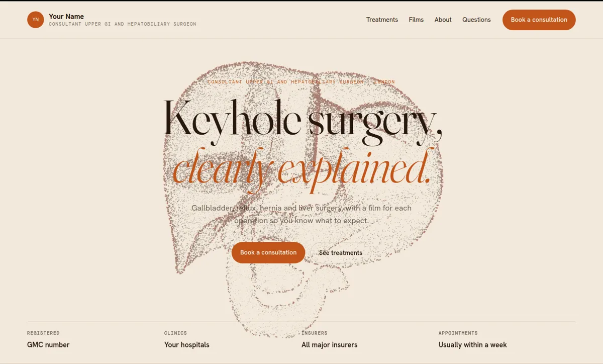 Upper GI & HPB website template